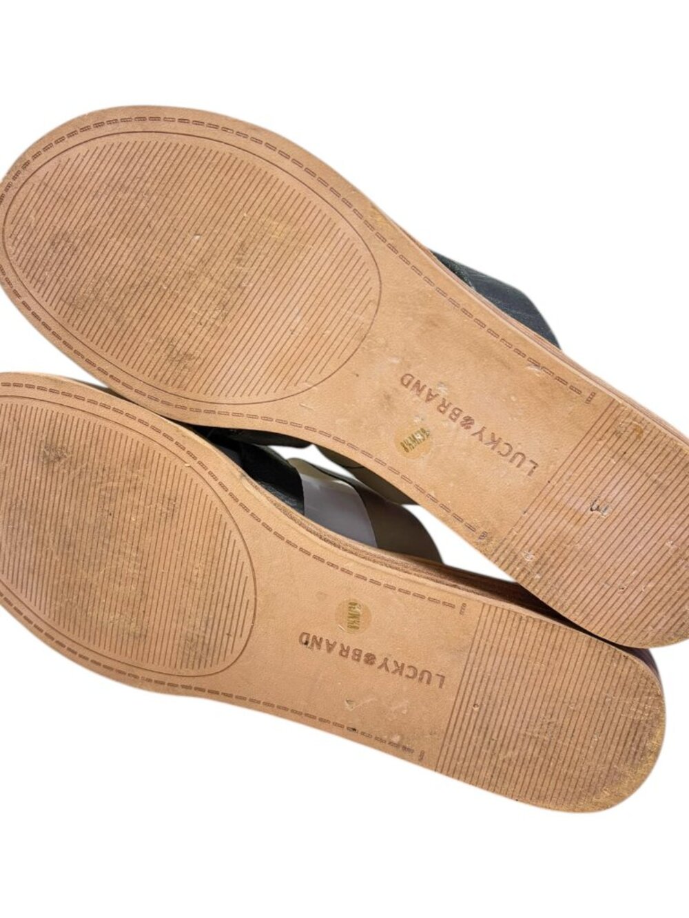LUCKY BRAND Hallisa Fossilized Multi Band Slide Sandals - Picture 5 of 9